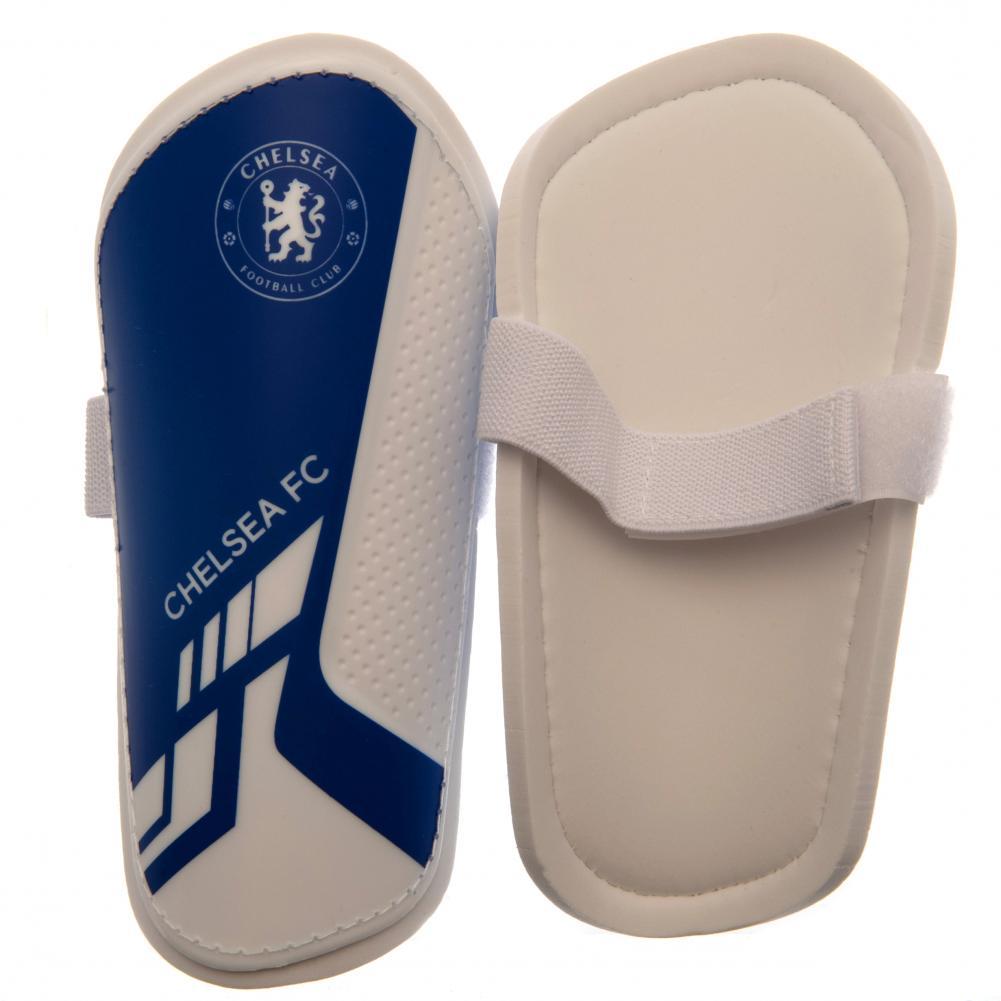 Blue-White - Back - Chelsea FC Childrens-Kids Slip-In Shin Guards