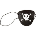 Black-White - Front - Unique Party Pirate Plastic Eye Patch (Pack of 8)
