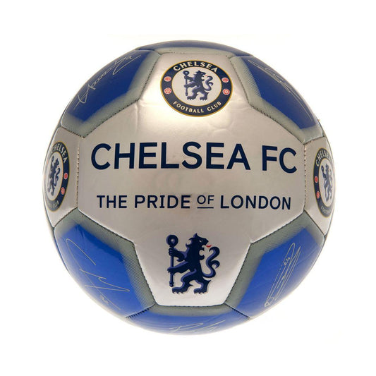 Blue-Silver - Front - Chelsea FC Signature Football