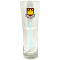 Clear - Front - West Ham United FC Official Wordmark Football Crest Peroni Pint Glass