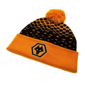 Yellow-Black - Side - Wolverhampton Wanderers FC Bobble Knitted Cuffed Beanie