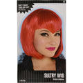 Red - Front - Amscan Bob Cut Synthetic Party Wig