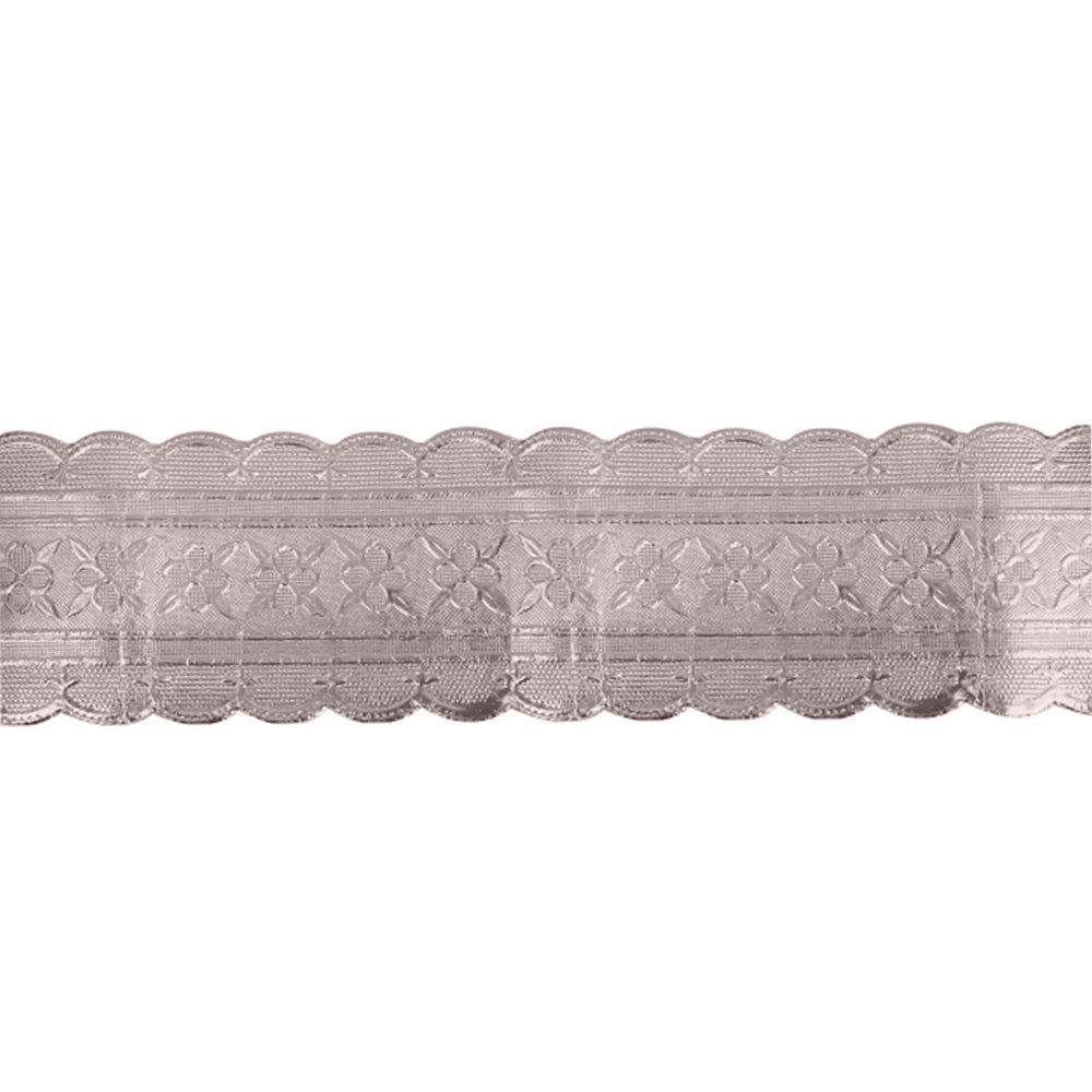 Silver - Back - Anniversary House Patterned Christmas Cake Frills