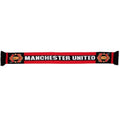Red-Black-White - Front - Manchester United FC Text Winter Scarf