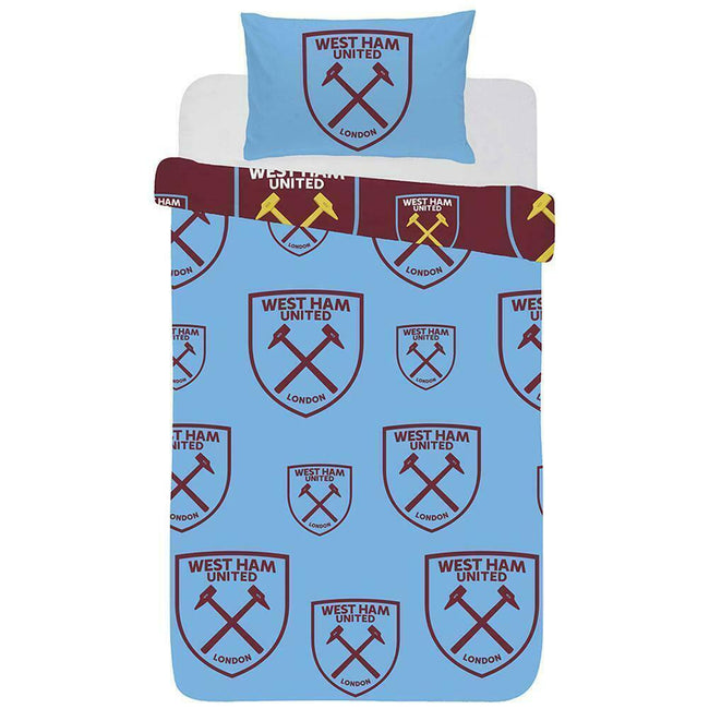 Brown-Blue - Back - West Ham United FC Duvet Cover Set