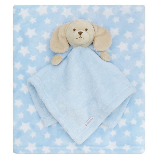 Blue-White - Side - Baby Town Baby Boys Blanket Set