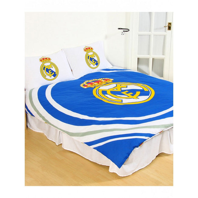 Blue-White - Side - Real Madrid CF Official Reversible Pulse Duvet Set