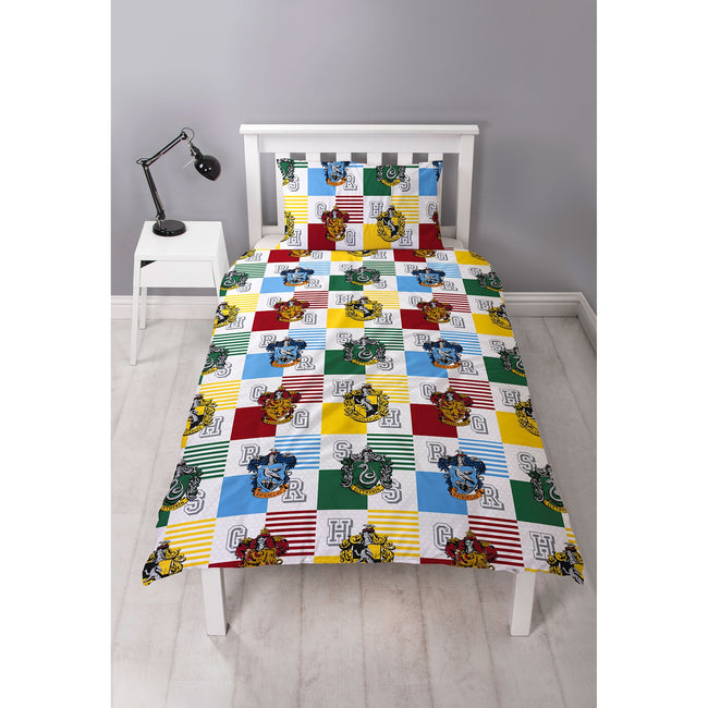 Multicoloured - Side - Harry Potter Hogwarts Houses Duvet Cover Set