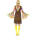 Brown-Yellow - Side - Smiffys Womens-Ladies 60s Groovy Costume Set