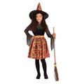 Orange-Black - Front - Smiffys Girls Witch Vintage Halloween Costume Set
