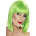 Neon Green - Back - Smiffys Womens-Ladies Glam Wig