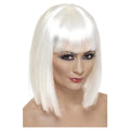 White - Front - Smiffys Womens-Ladies Glam Wig