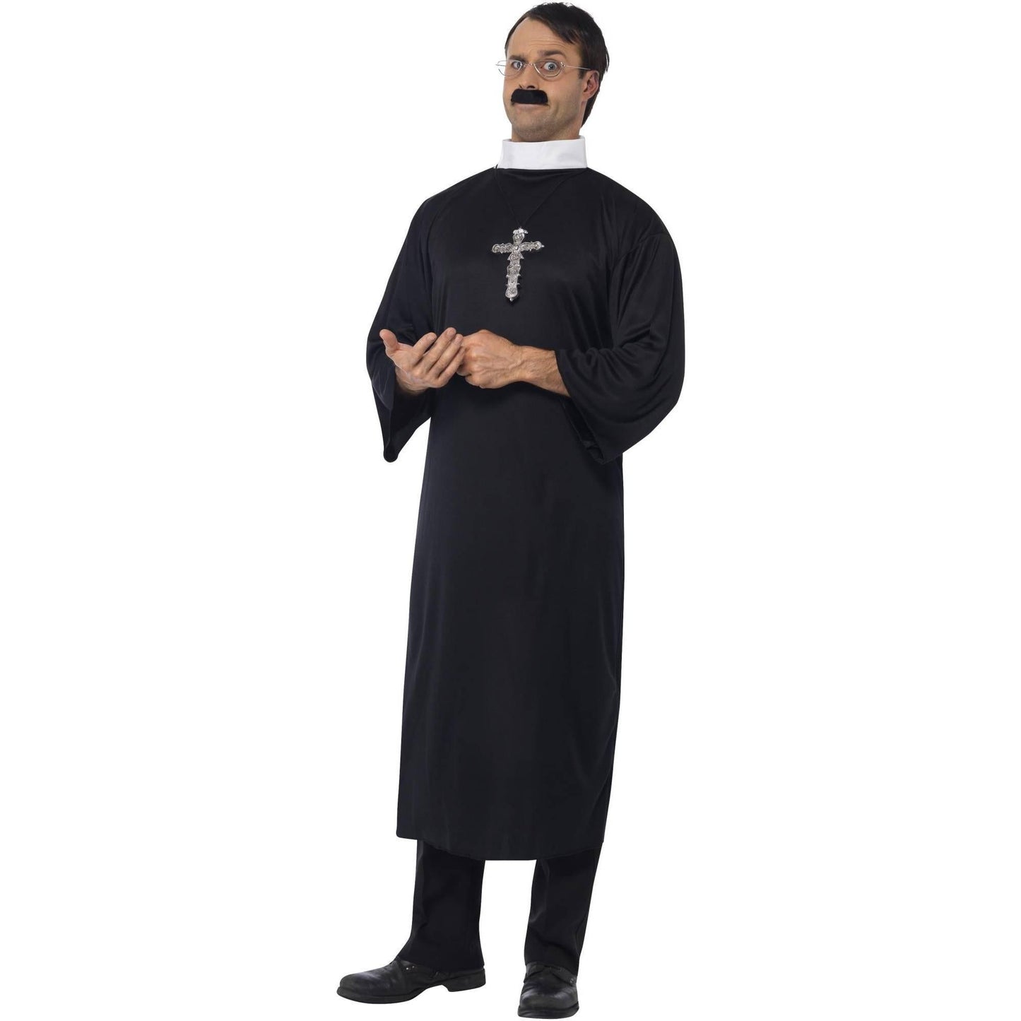 Black - Pack Shot - Smiffys Mens Priest Costume Set