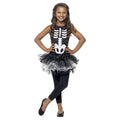Black - Front - Smiffys Girls Skeleton Costume Tutu Dress