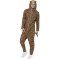 Brown - Pack Shot - Smiffys Unisex Adult Tiger Costume Jumpsuit