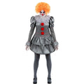 Grey-Red-White - Back - IT Chapter Two Womens-Ladies Pennywise Costume Set