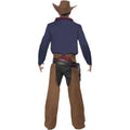 Blue-Brown - Side - Smiffys Unisex Adult Rodeo Cowboy Costume Set