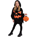 Black-Orange - Side - Smiffys Childrens-Kids Pumpkin Halloween Poncho