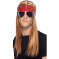 Auburn-Red-Black - Back - Smiffys Mens 90s Rocker Costume Accessory Set