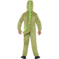 Green - Side - Smiffys Childrens-Kids Crocodile Bodysuit