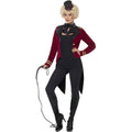 Red-Black - Back - Smiffys Womens-Ladies Ringmaster Costume Set