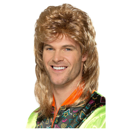 Blonde - Front - Smiffys Mens Mullet Wig