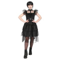 Black - Front - Smiffys Womens-Ladies Gothic Prom Costume Dress