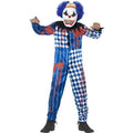 Blue-White-Black - Back - Smiffys Childrens-Kids Deluxe Sinister Clown Costume Set