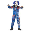 Blue-White-Black - Front - Smiffys Childrens-Kids Deluxe Sinister Clown Costume Set