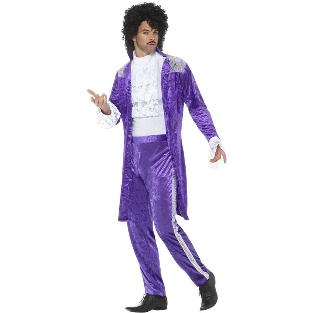 Purple - Lifestyle - Smiffys Mens 80s Musician Costume Set