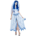 White-Blue - Lifestyle - Corpse Bride Womens-Ladies Emily Costume Set