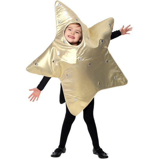 Gold - Front - Smiffys Childrens-Kids Star Christmas Costume