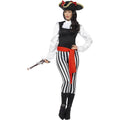 Black-White - Lifestyle - Smiffys Womens-Ladies Pirate Costume Set
