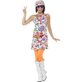 Multicoloured - Back - Smiffys Womens-Ladies 60s Groovy Chick Costume Set