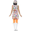 Multicoloured - Side - Smiffys Womens-Ladies 60s Groovy Chick Costume Set