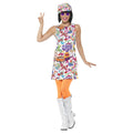 Multicoloured - Front - Smiffys Womens-Ladies 60s Groovy Chick Costume Set