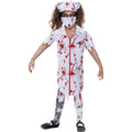 White-Red - Back - Smiffys Girls Zombie Nurse Costume