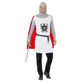 White-Red-Silver - Front - Smiffys Mens Economy Knight Costume Set