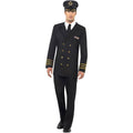 Black - Back - Smiffys Mens Navy Officer Costume Set