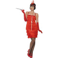 Red - Back - Smiffys Womens-Ladies Flapper Costume Set