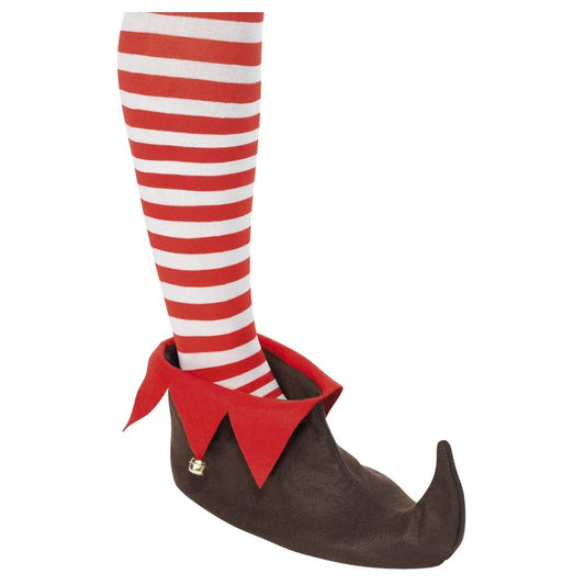 Brown-Red - Front - Smiffys Mens Elf Costume Shoes