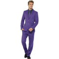 Purple - Back - Smiffys Mens Costume Suit Set
