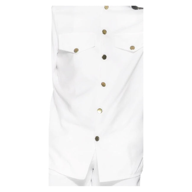 White - Back - Smiffys Mens Captain Costume Set