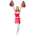 Red-White - Back - Smiffys Womens-Ladies Cheerleader Costume