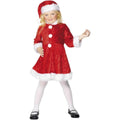 Red-White - Back - Smiffys Girls Miss Santa Mini Costume Set