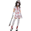 White - Back - Smiffys Womens-Ladies Zombie Nurse Costume Set