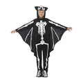 Black-White - Back - Smiffys Childrens-Kids Bat Skeleton Costume