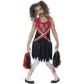 Red-Black - Back - Smiffys Girls Zombie Cheerleader Costume Set