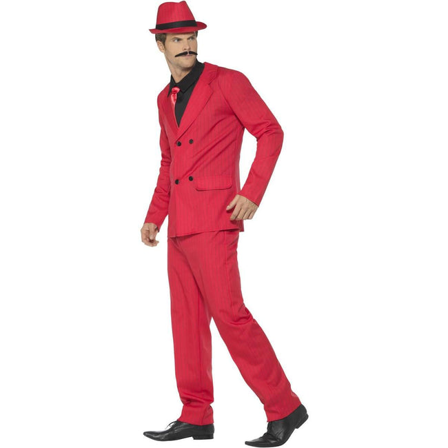 Red - Lifestyle - Smiffys Mens Zoot Costume Suit Set