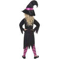 Black-Pink - Side - Smiffys Girls Cinder Halloween Witch Costume Set